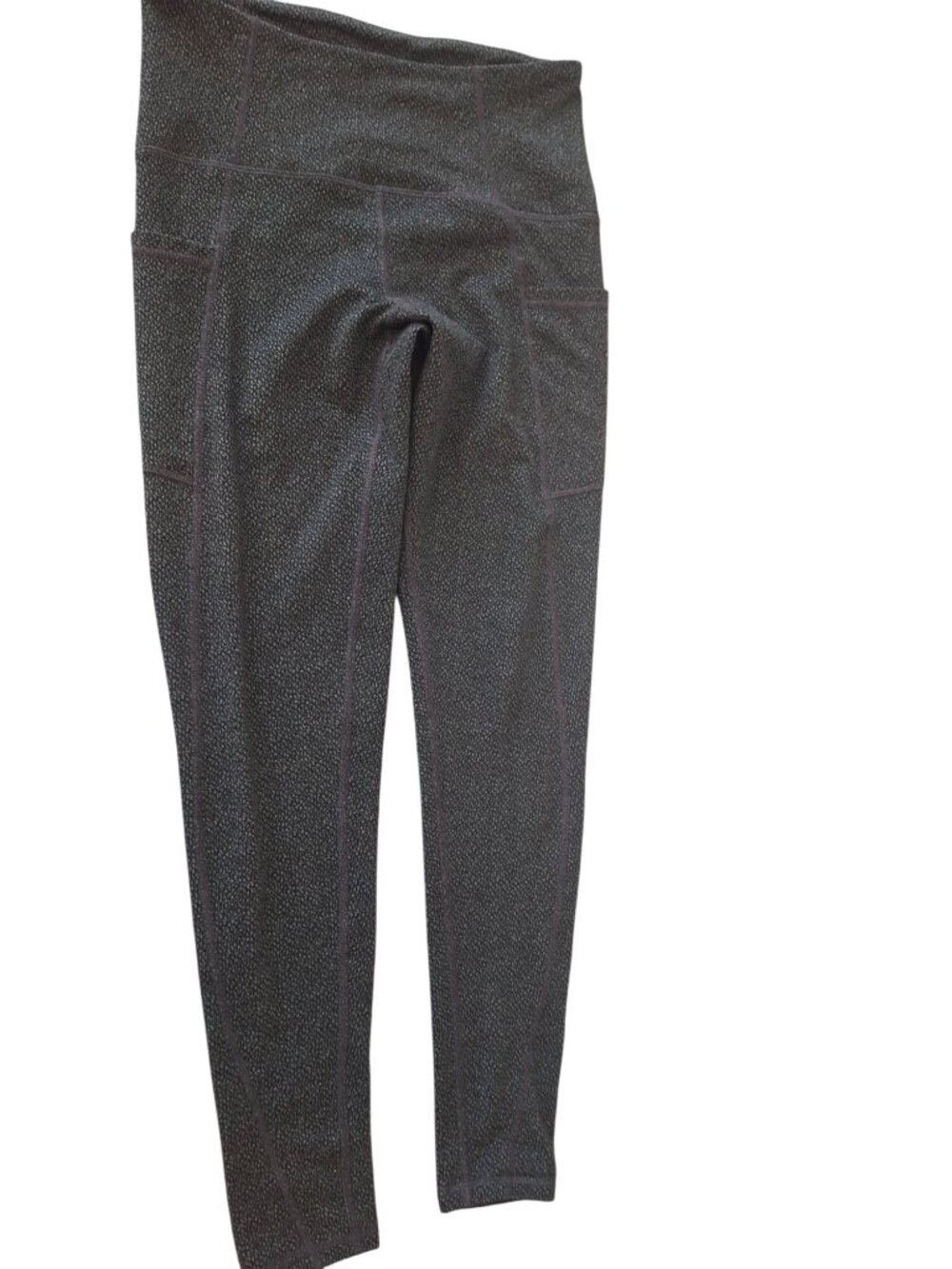 C9 Champion Womens M Gray Jacquard Leggings High Rise Pockets Athleisure Yoga